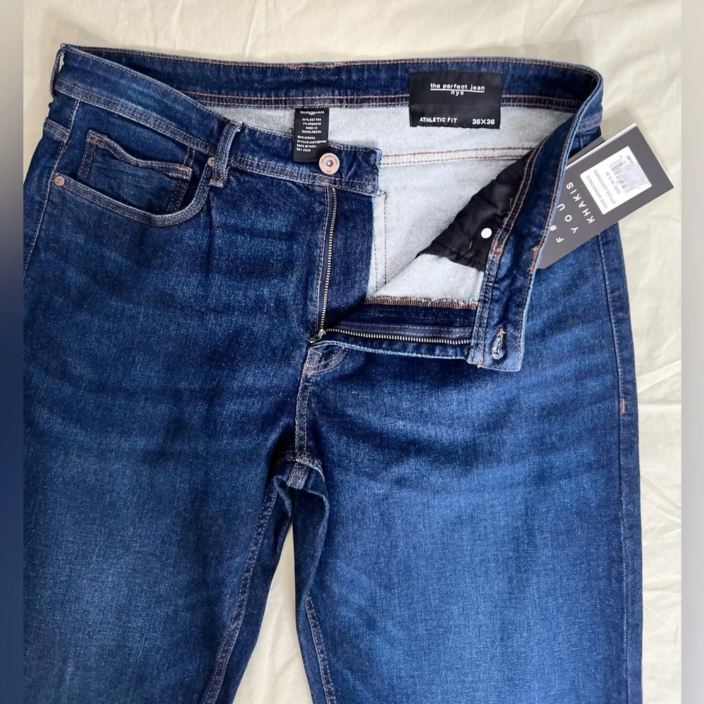 NYC The Perfect Jean Men’s Athletic Fit Mariner-Dkblue  SIZE 36X 36 NEW